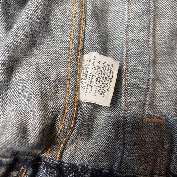 Y2K Polo Ralph Lauren Denim & Supply Distressed Trucker Jacket Large - Picture 12 of 12